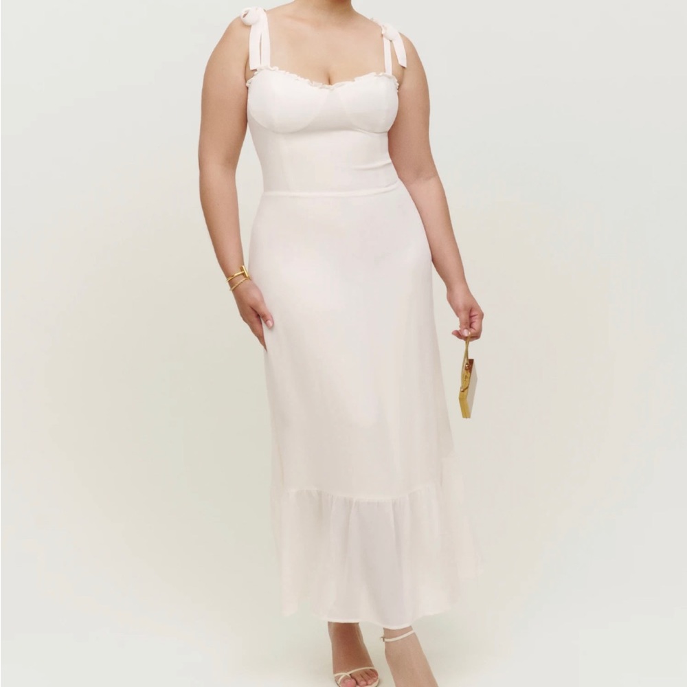 Reformation White Midi Dress
